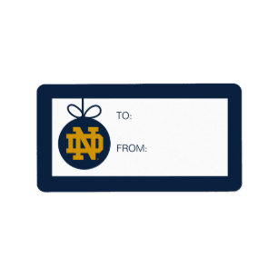 Notre Dame Holiday Label