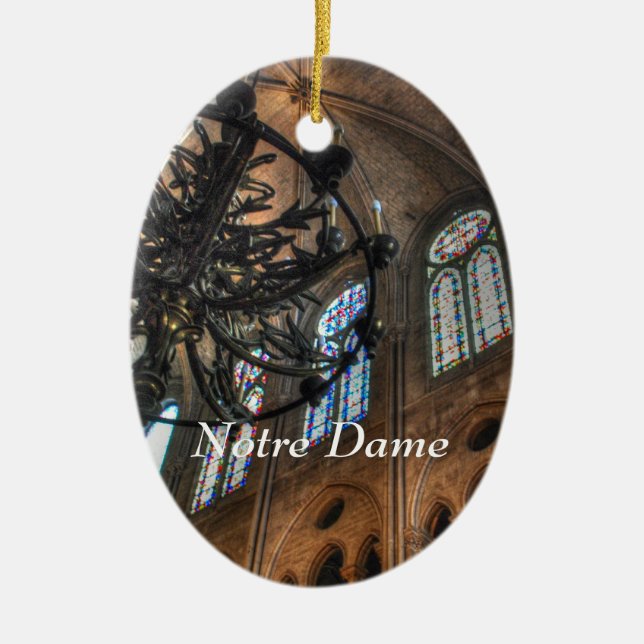 Notre Dame interior Ceramic Ornament (Front)