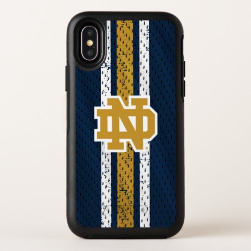 Notre Dame  Jersey Pattern OtterBox Symmetry iPhone X Case