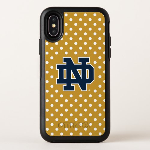 Notre Dame  Mini Polka Dots OtterBox Symmetry iPhone X Case