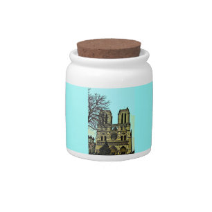 Notre Dame Painting Candy Jar