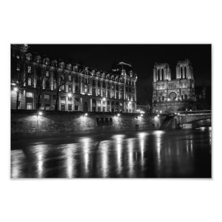 Notre Dame Paris Black and White - Photo Print