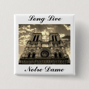 Notre Dame Paris France Cathedral Long Live Button