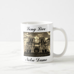 Notre Dame Paris France Cathedral Long Live Coffee Mug