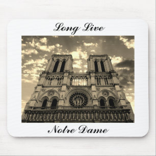 Notre Dame Paris France Cathedral Long Live Mouse Pad