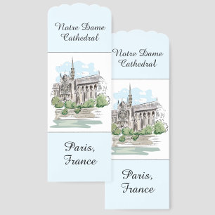 Notre Dame Paris France Design Bookmarks
