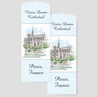 Notre Dame Paris France Design Bookmarks