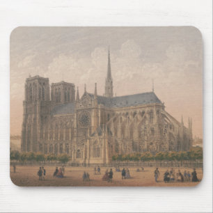 Notre Dame, Paris Lithograph by Charles Rivière Mouse Pad