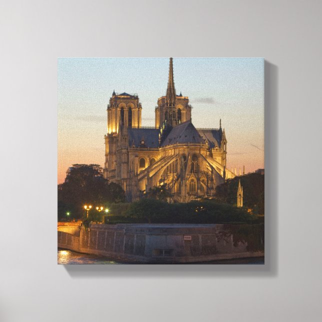 Notre Dame Paris Stretched Canvas Print (Front)