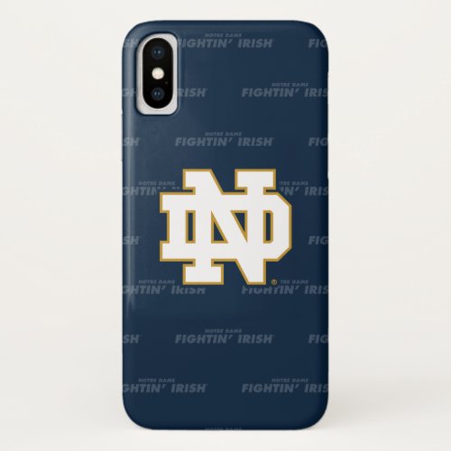 Notre Dame  Repeating Pattern iPhone X Case