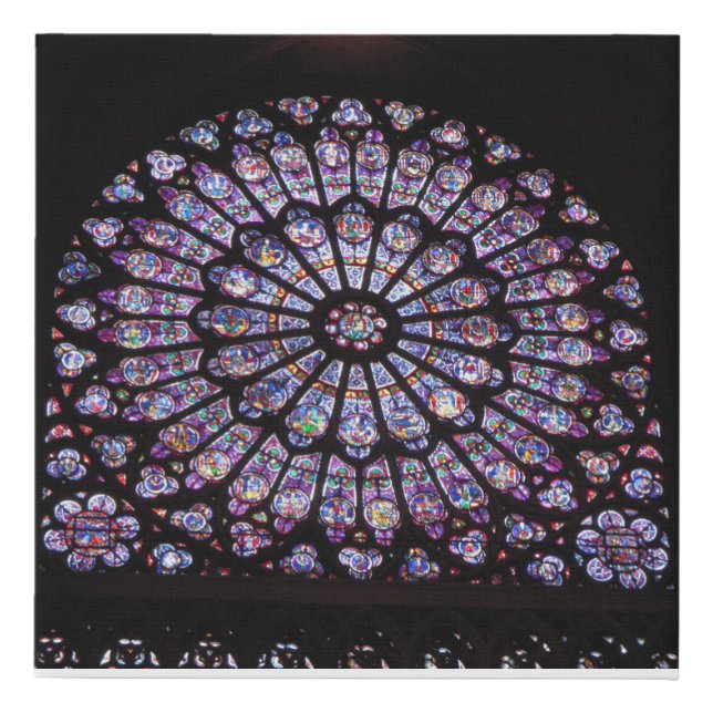 Notre Dame - rose window Faux Canvas Print (Front)