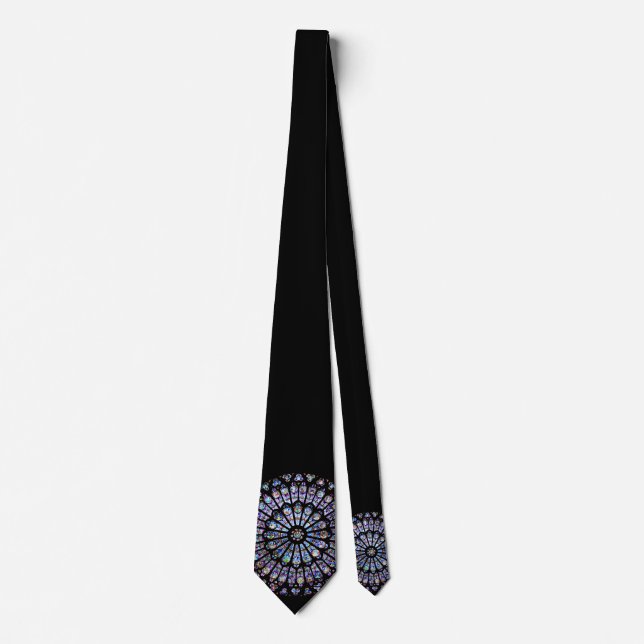 Notre Dame Rose Window Neck Tie (Front)