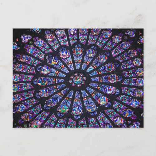 Notre Dame Rose Window Postcard