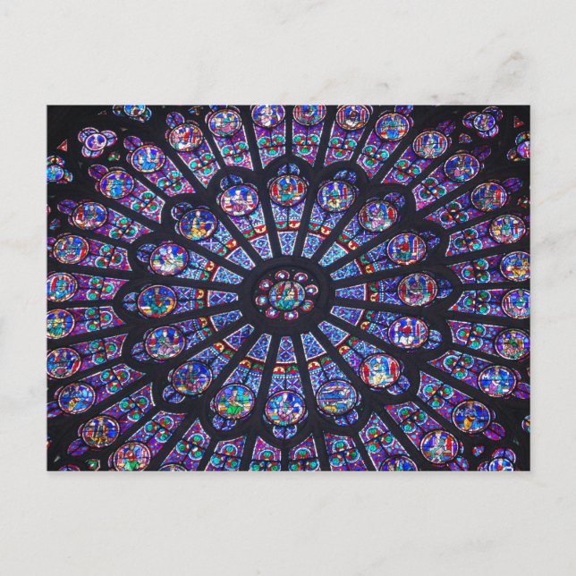 Notre Dame Rose Window Postcard (Front)