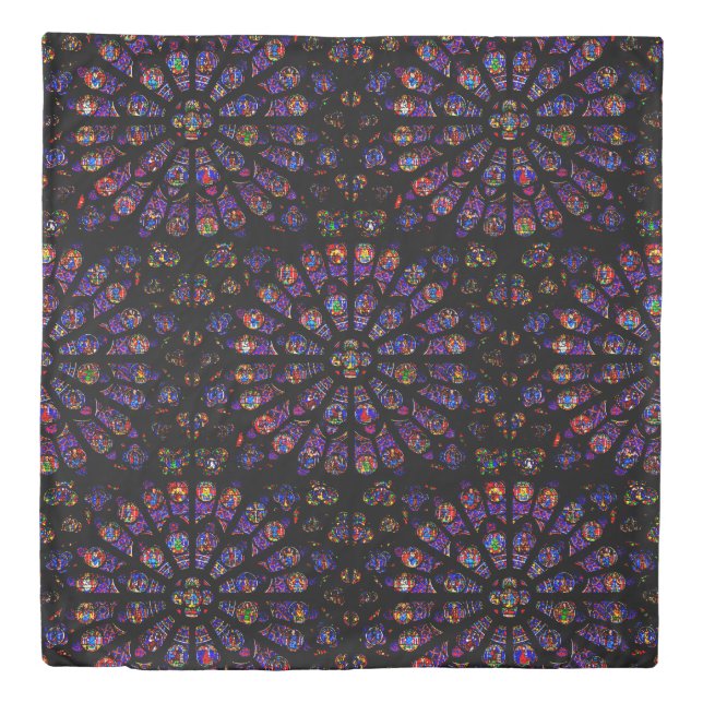 Notre Dame South Rose Window Duvet Cover (Front)