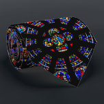 Notre Dame South Rose Window Neck Tie<br><div class="desc">Photo of South Rose Window, Notre-Dame de Paris, by Gerhard Bögner.</div>