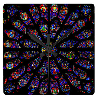 Notre Dame South Rose Window Square Wall Clock