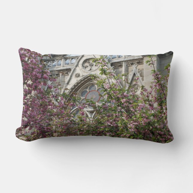 Notre Dame spring Lumbar Pillow (Front)
