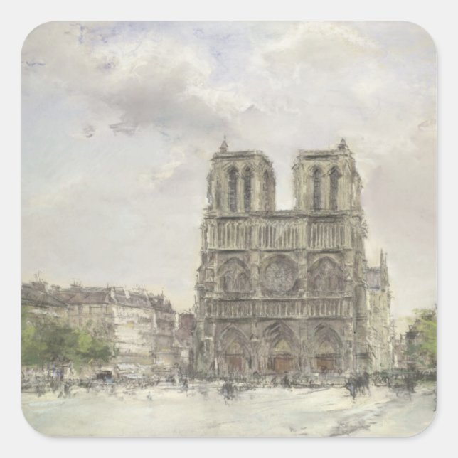 Notre Dame Square Sticker (Front)