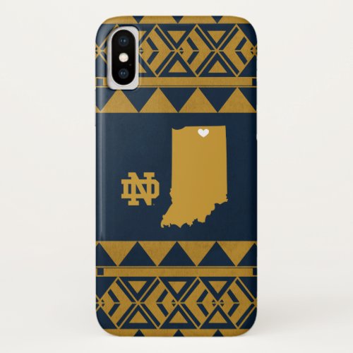 Notre Dame  Tribal State Love iPhone X Case