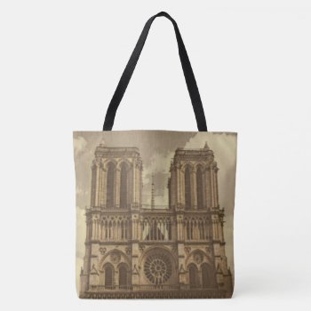 Notre Dame Vintage Look Tote Bag by MehrFarbeImLeben at Zazzle