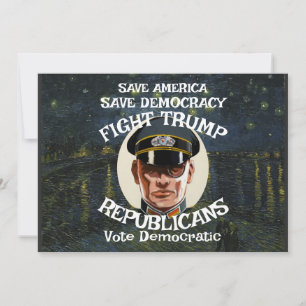 NoTrump Republican Party Grad Retirement Wedding Invitation