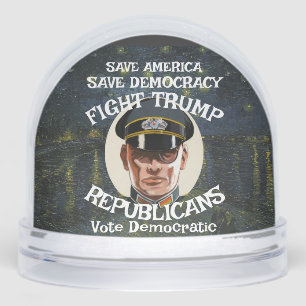 NoTrump Republican Party Grad Retirement Wedding Snow Globe