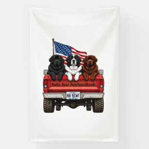 Notta Bear Newfoundlands – Patriotic Pickup Banner