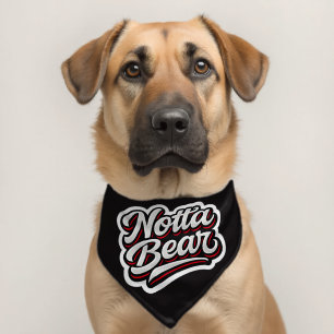Notta Bear Script Sport Style Logo Pet Bandana Collar