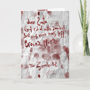 Nottee (Naughty) zombies Holiday Card