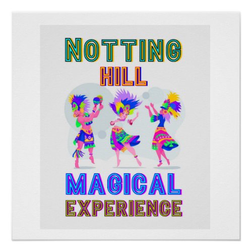 Notting Hill Carnival London England African Dance Poster
