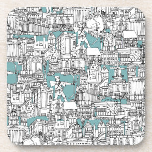 NOTTINGHAM BLUE DRINK COASTER