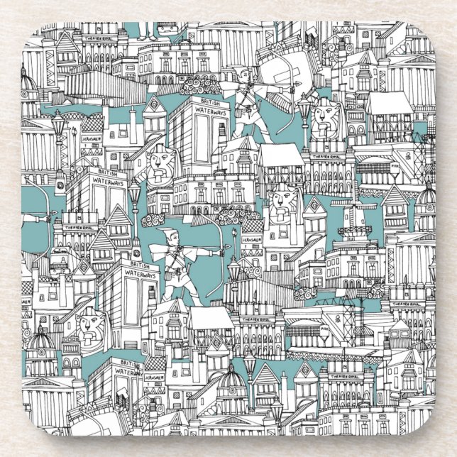 NOTTINGHAM BLUE DRINK COASTER (Front)