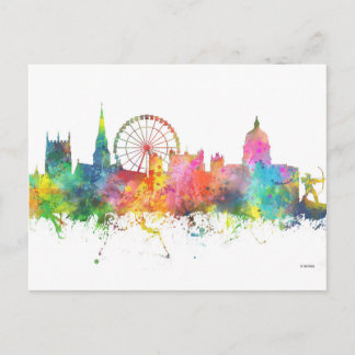 NOTTINGHAM ENGLAND SKYLINE POSTCARD
