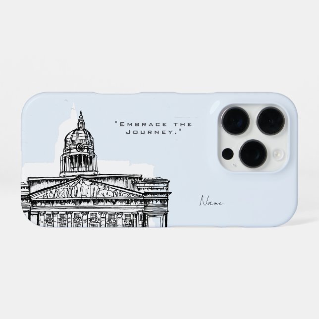 Nottingham Tone Sketch iphone case (Back Horizontal)