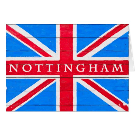 Nottingham - Vintage British Union Jack Flag (Front Horizontal)