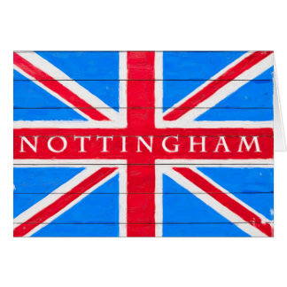 Nottingham - Vintage British Union Jack Flag Cards