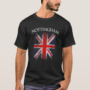 Nottingham Vintage Retro British Flag Funny T-Shirt