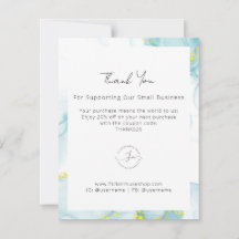 Nottingham Watercolor Business Thank You Card
