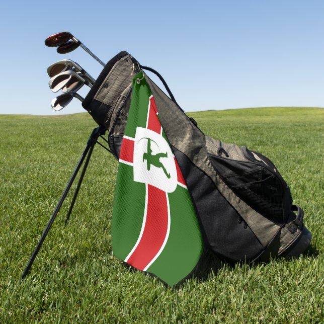 Nottinghamshire county flag golf towel (Green)