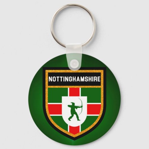 Nottinghamshire Flag Keychain