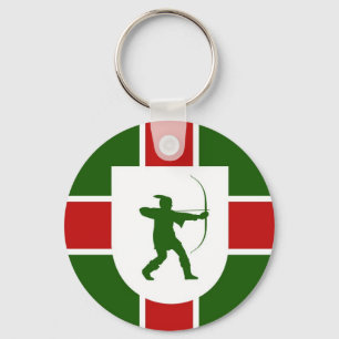 nottinghamshire region flag england robin hood keychain