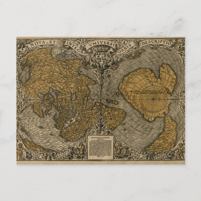 Noua, et Integra Uniuersi Orbis Descriptio Postcard (Front)