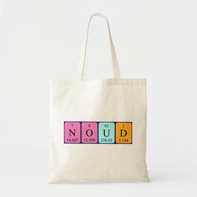 Noud periodic table name tote bag (Front)