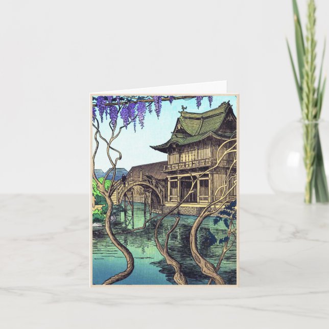 Nouet Noel Kameido shin hanga japanese scenery Holiday Card (Front)