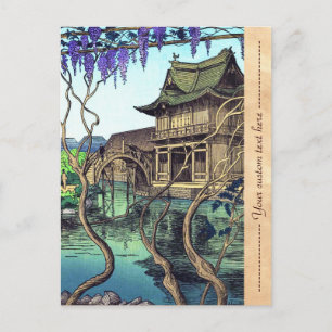 Nouet Noel Kameido shin hanga japanese scenery Holiday Postcard