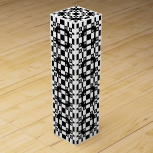 Noughts And Squares Black White Wine Box