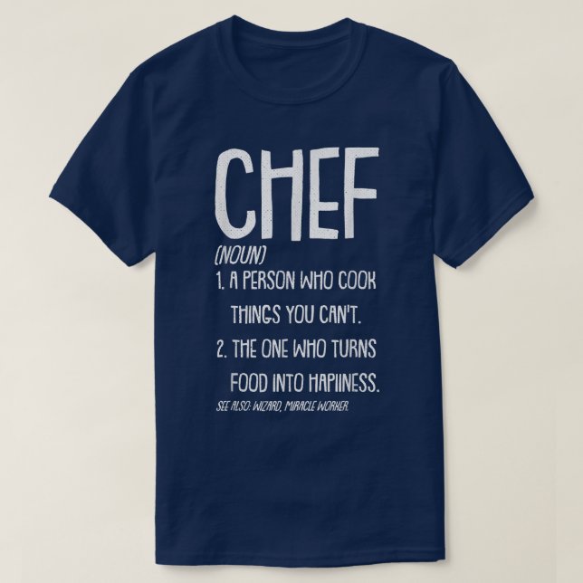 Noun Chef Funny Sous Master Head Executive Cook-in T-Shirt (Design Front)