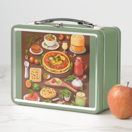 Nourish on the Go Your Daily Delight Metal Lunch Box