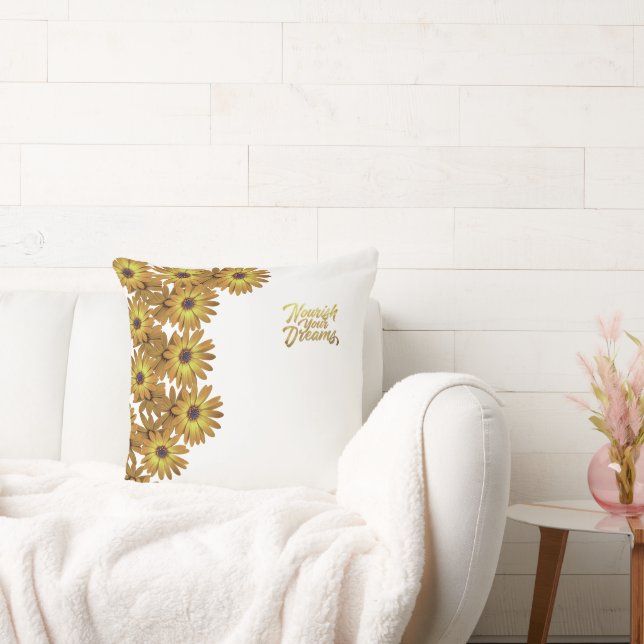 Nourish Your Dreams. Throw Pillow (Couch)